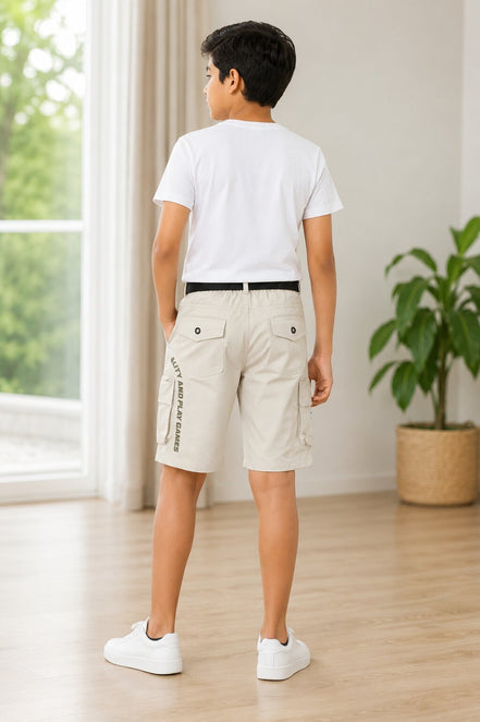 Summer Capri Shorts for Kids - Pista Green
