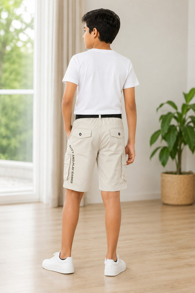 Summer Capri Shorts for Kids - Pista Green