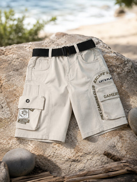 Summer Capri Shorts for Kids - Pista Green