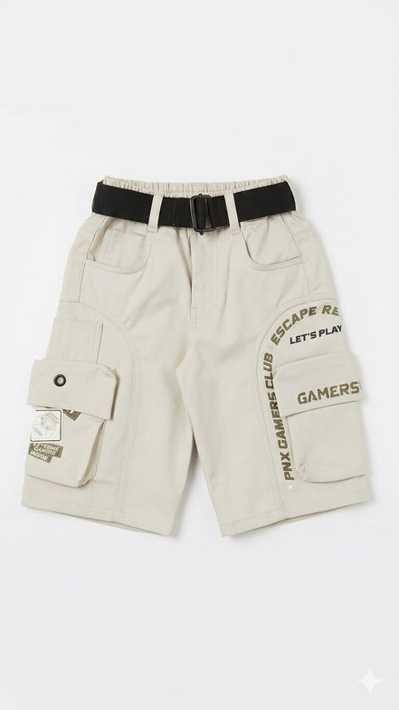 Summer Capri Shorts for Kids - Pista Green