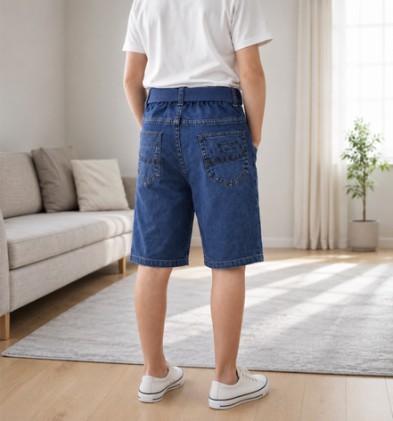Fashion Denim Bermuda Shorts for Boys