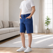 Fashion Denim Bermuda Shorts for Boys