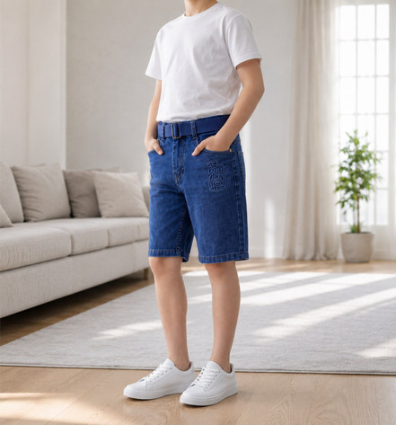 Fashion Denim Bermuda Shorts for Boys