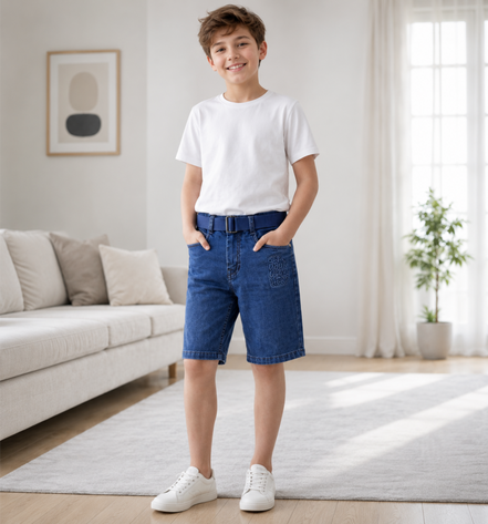 Fashion Denim Bermuda Shorts for Boys