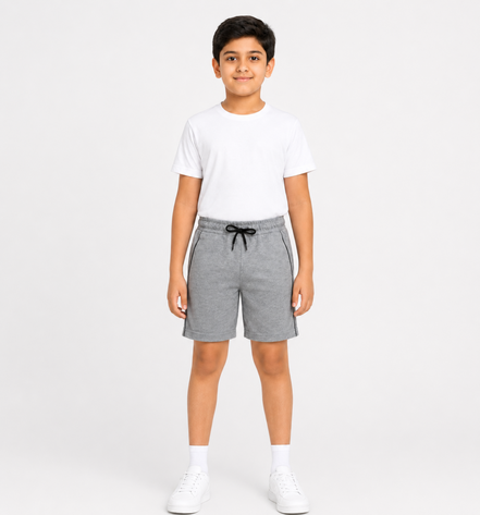 Boys Knit Shorts with Piping