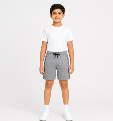 Boys Knit Shorts with Piping