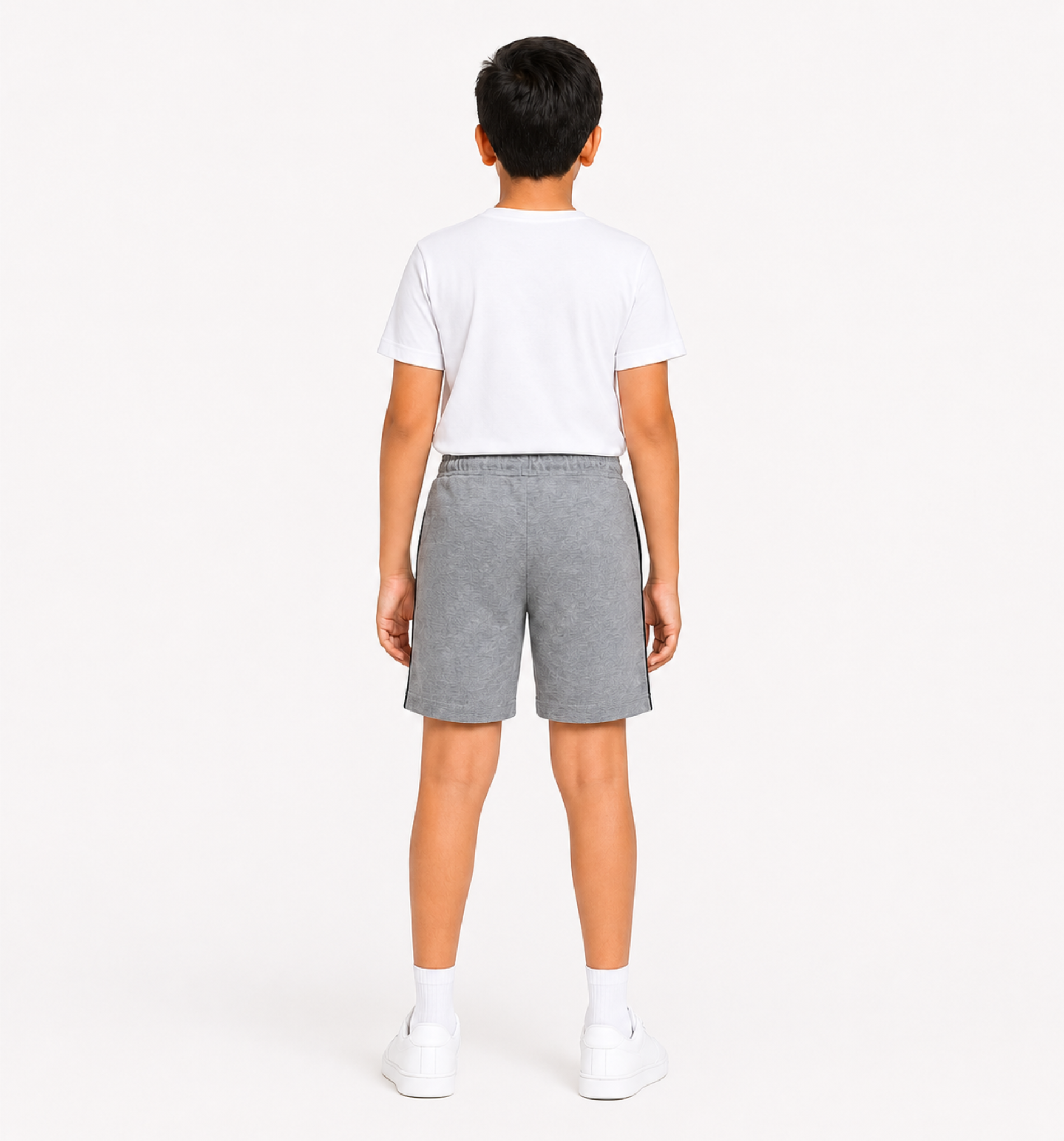 Boys Knit Shorts with Piping