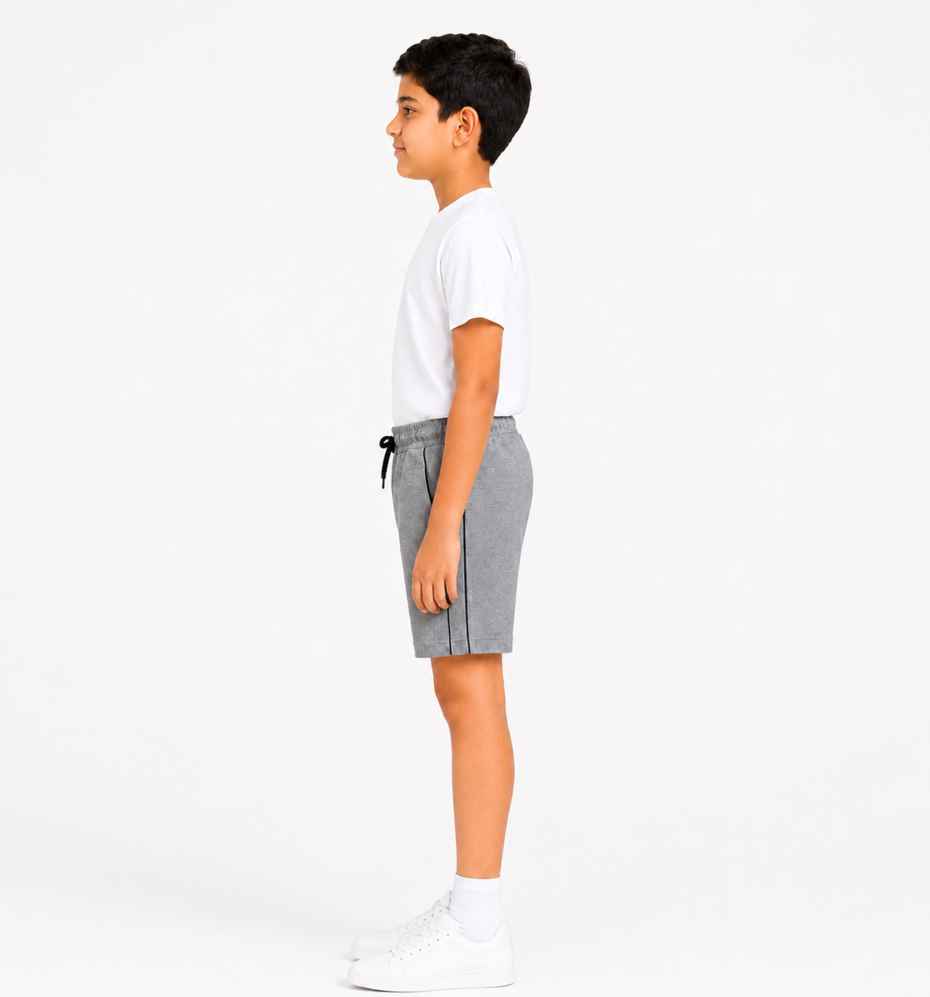 Boys Knit Shorts with Piping