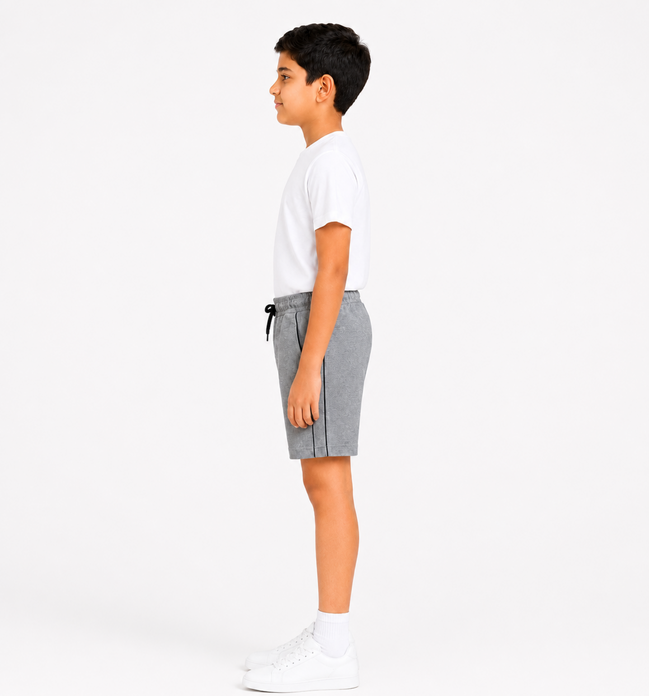 Boys Knit Shorts with Piping