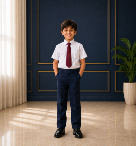 Maroon Pre-Tied School Uniform Tie