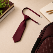 Maroon Pre-Tied School Uniform Tie