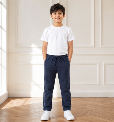Boys’ Navy Blue Fashion Track Pants