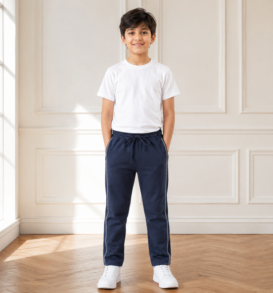 Boys’ Navy Blue Fashion Track Pants