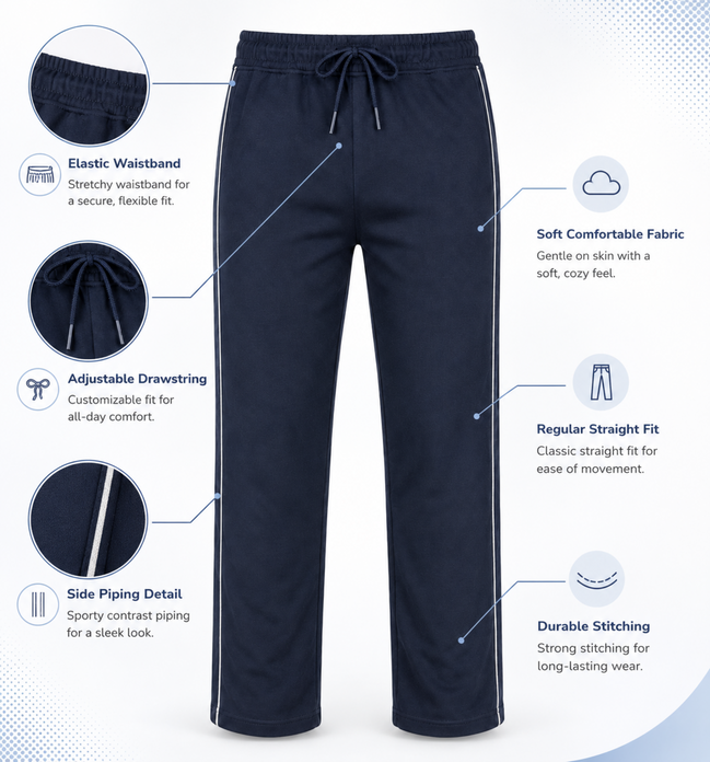 Boys’ Navy Blue Fashion Track Pants