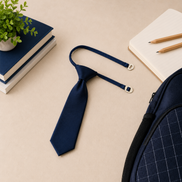 Navy Blue Pre-Tied School Uniform Tie