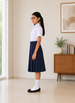 Navy Blue Pleated School Uniform Skirt