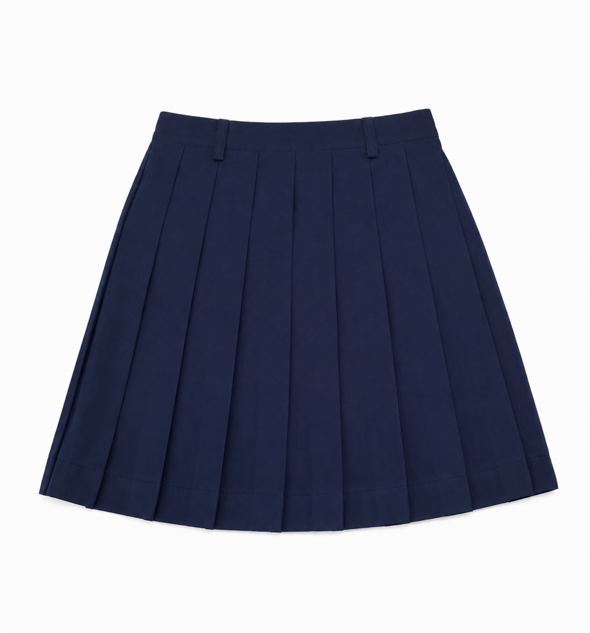 Navy Blue Pleated School Uniform Skirt