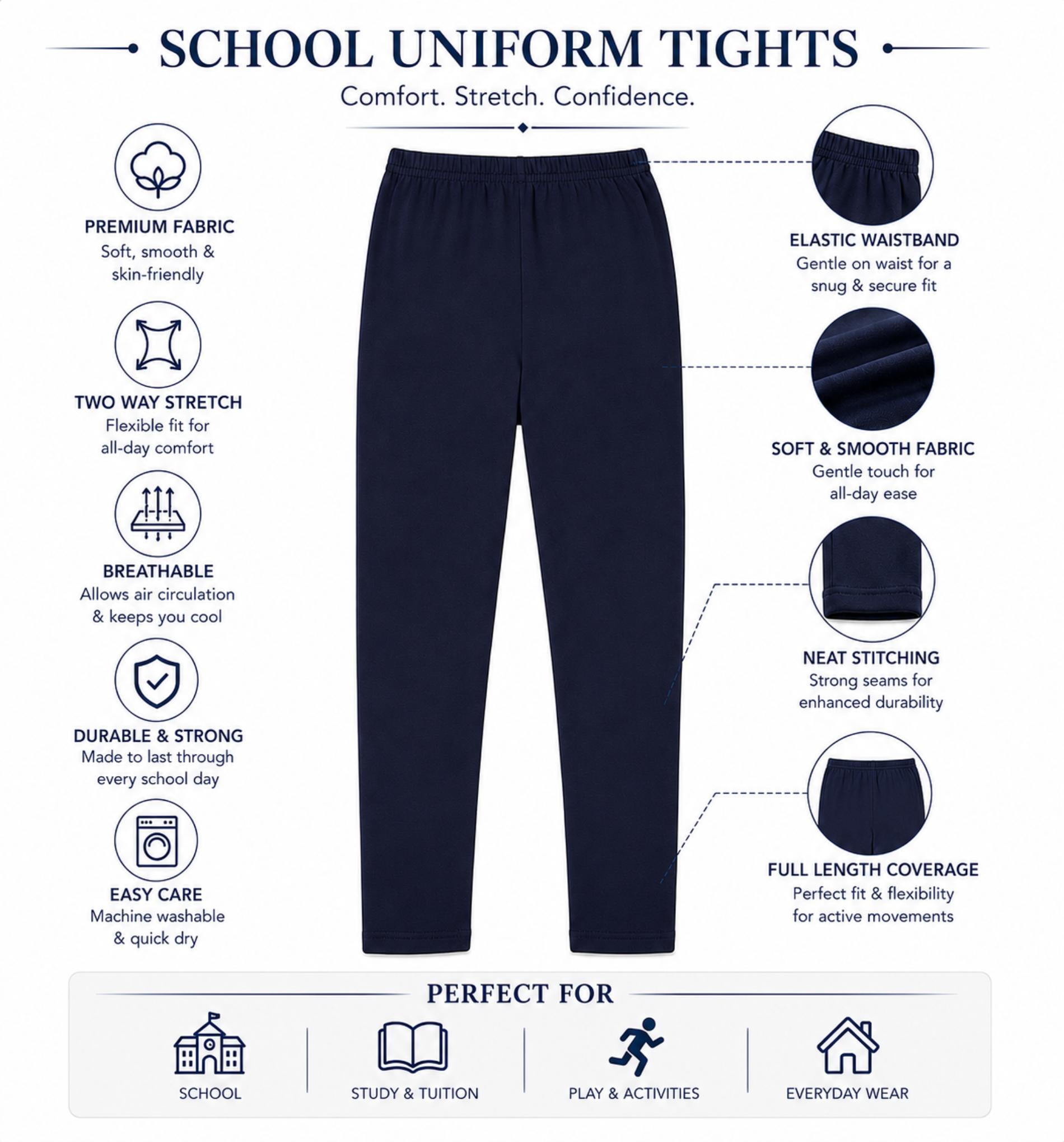 Navy Blue Tights