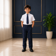 Navy Blue Pre-Tied School Uniform Tie