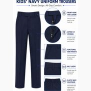 Navy Blue School Uniform Trousers