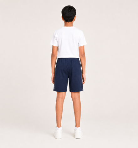 Boys Knit Shorts with Piping