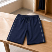 Boys Knit Shorts with Piping