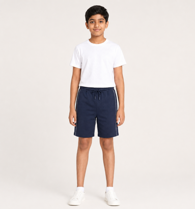 Boys Knit Shorts with Piping