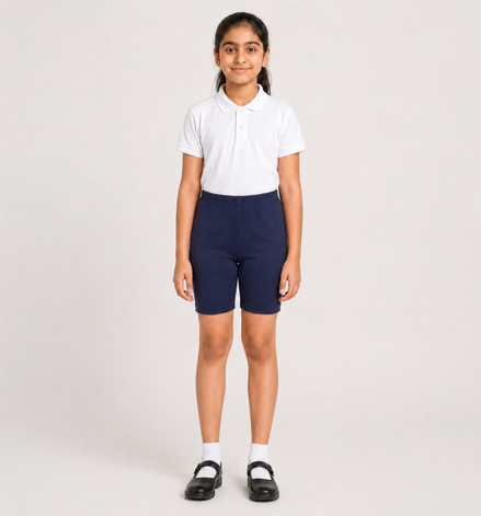 Navy Blue Uniform Cycling Shorts