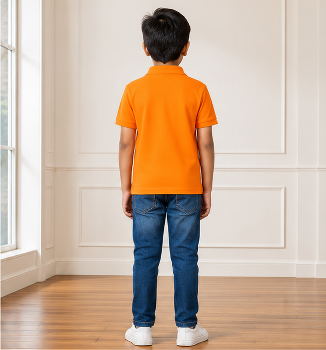 Orange Polo Uniform T-Shirt