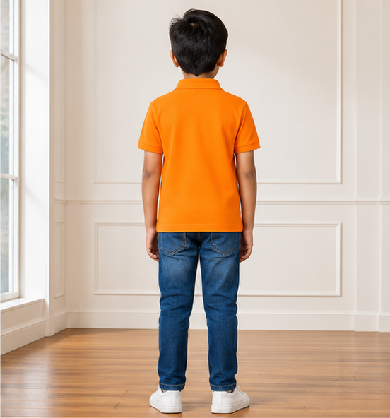 Orange Polo Uniform T-Shirt
