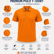 Orange Polo Uniform T-Shirt