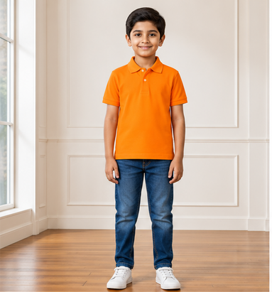 Orange Polo Uniform T-Shirt