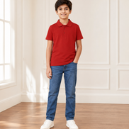 Red Polo Uniform T-Shirt