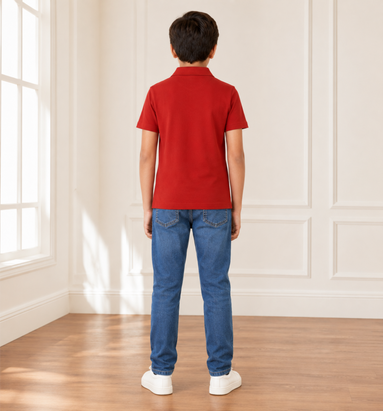 Red Polo Uniform T-Shirt