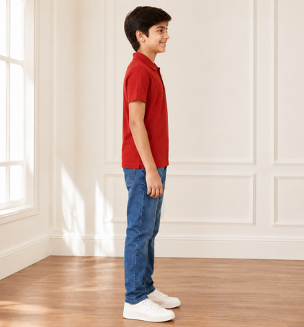Red Polo Uniform T-Shirt