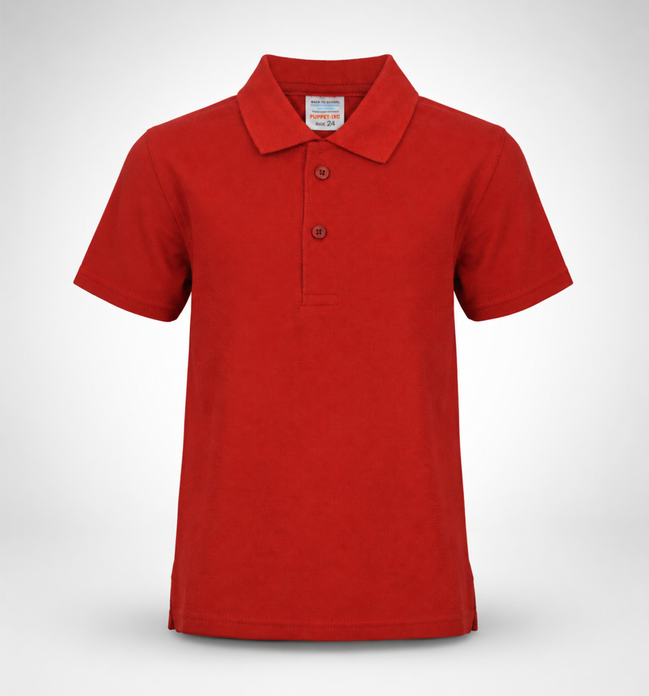 Red Polo Uniform T-Shirt