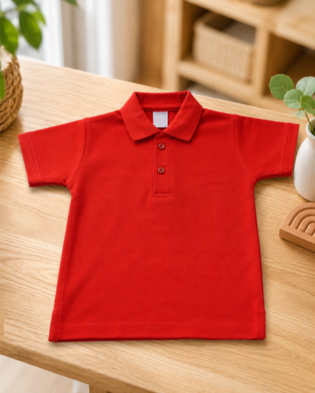 Red Polo Uniform T-Shirt