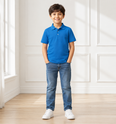 Royal Blue Polo Uniform T-Shirt