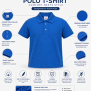 Royal Blue Polo Uniform T-Shirt