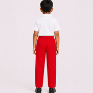 Red KG Round-Elastic Uniform Pants