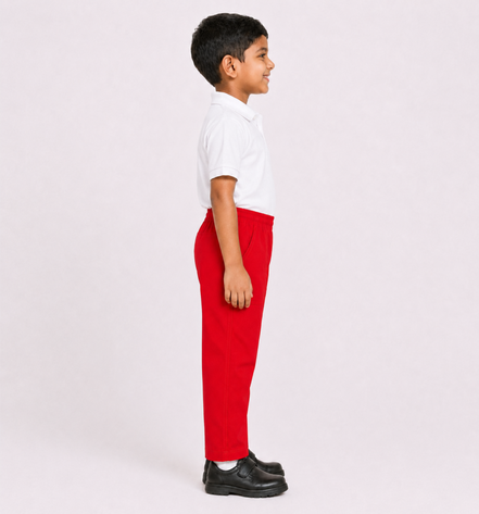 Red KG Round-Elastic Uniform Pants