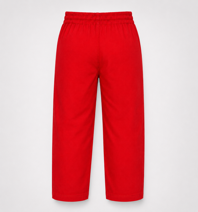 Red KG Round-Elastic Uniform Pants