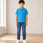 Sky Blue Polo Uniform T-Shirt