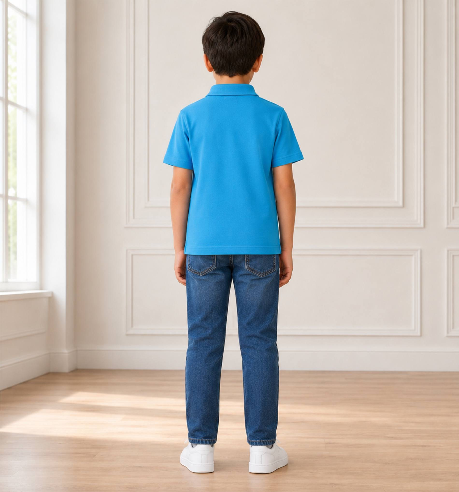 Sky Blue Polo Uniform T-Shirt