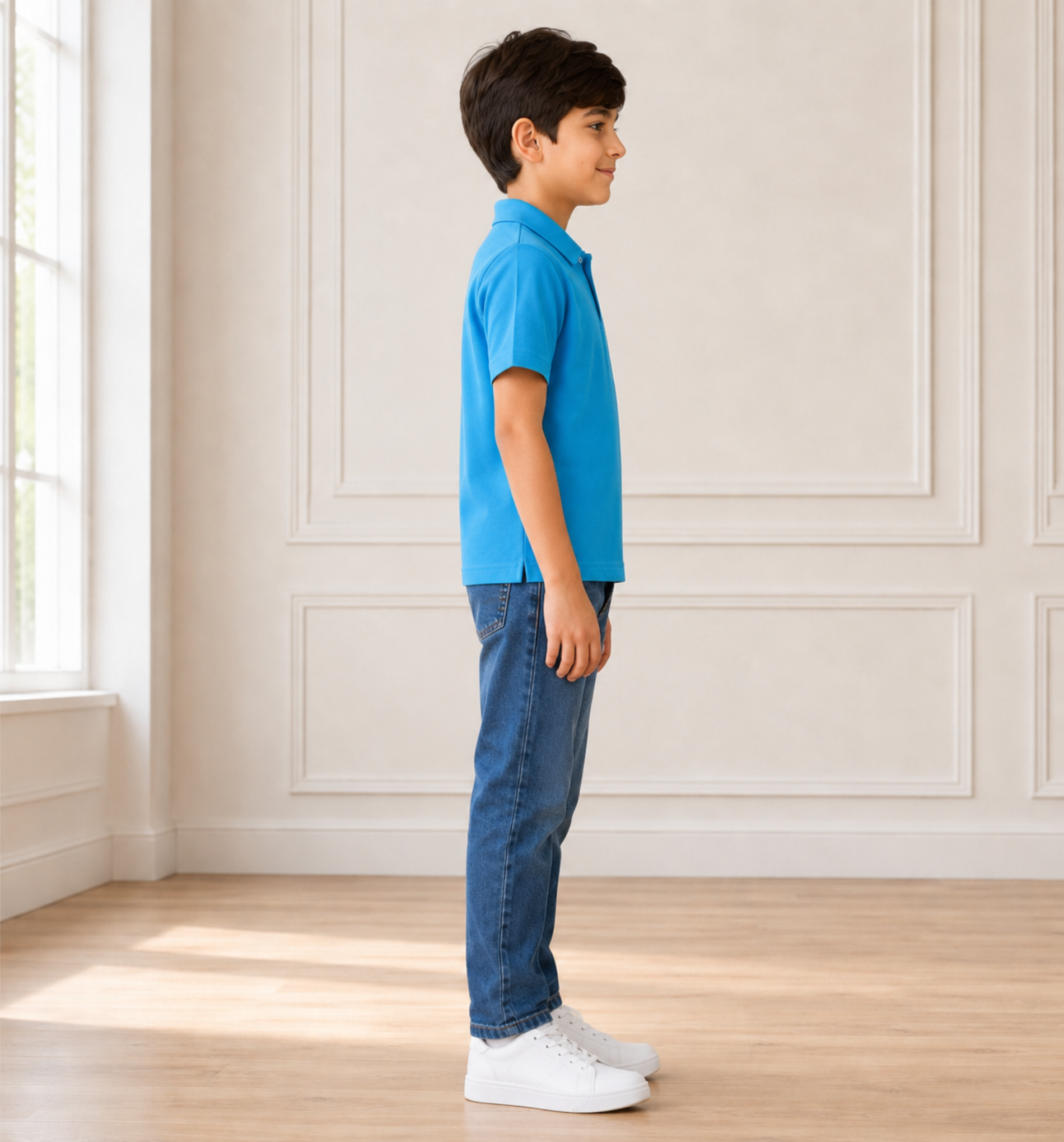 Sky Blue Polo Uniform T-Shirt