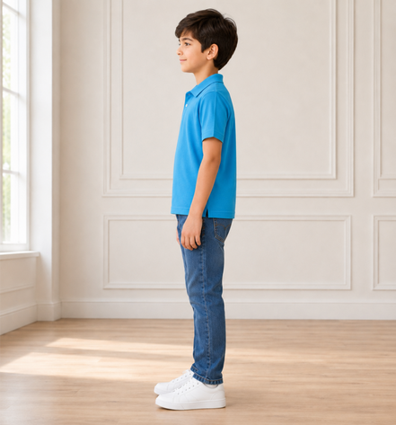 Sky Blue Polo Uniform T-Shirt