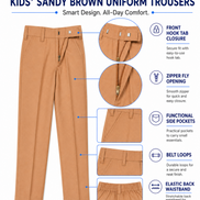 Sandy Brown School Uniform Trousers