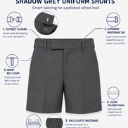 Shadow Grey School Uniform Shorts
