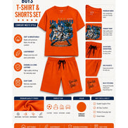 Boys Los Angeles Graphic Co-ord Set – Orange