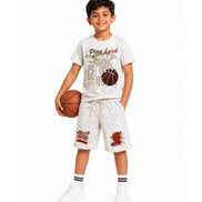 Boys Play Hard Basketball Printed Co-Ord Set